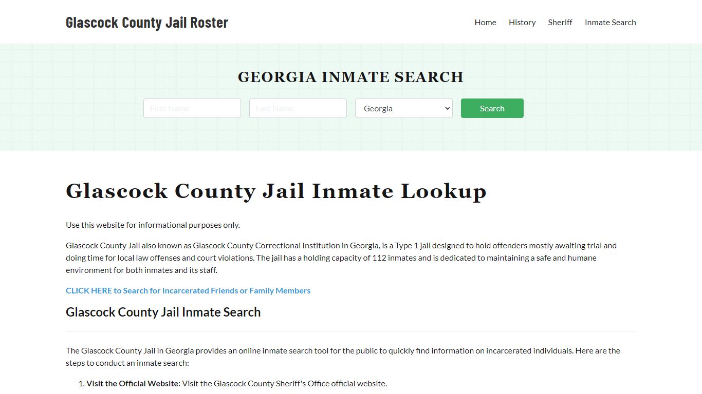 Glascock County Jail Roster Lookup, GA, Inmate Search