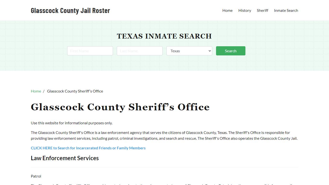 Glasscock County Sheriff Office, TX, Arrest Warrants Search