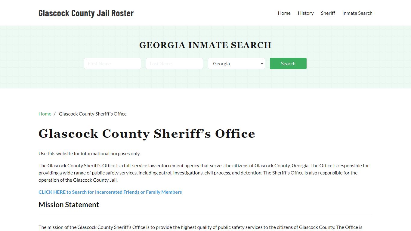 Glascock County Sheriff Office, GA, Arrest Warrants Search